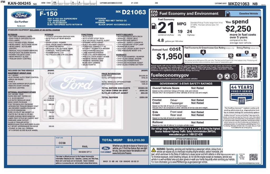 2021 Ford F-150 XL