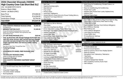 2026 Chevrolet Silverado 2500 HD High Country