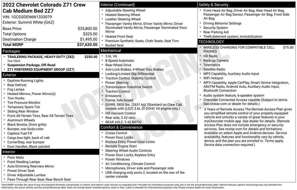 2022 Chevrolet Colorado Z71