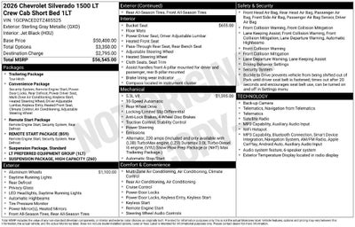 2026 Chevrolet Silverado 1500 LT