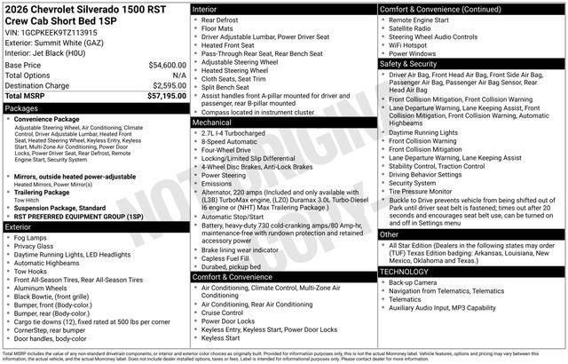 2026 Chevrolet Silverado 1500 RST