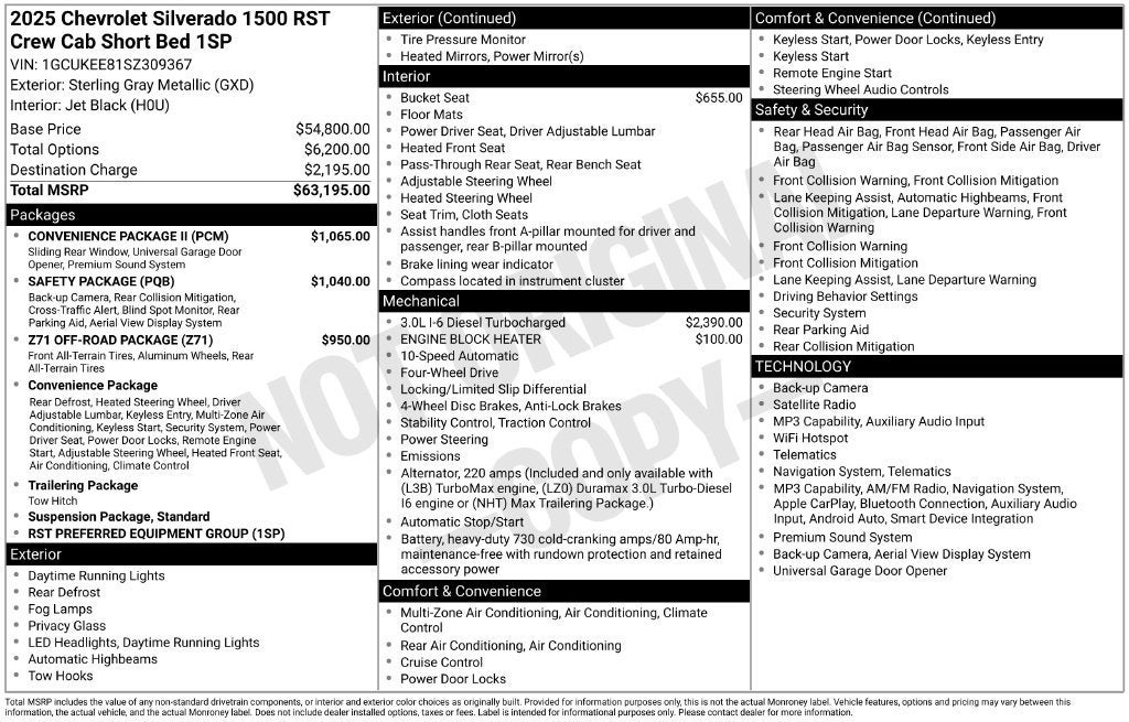 2025 Chevrolet Silverado 1500 RST
