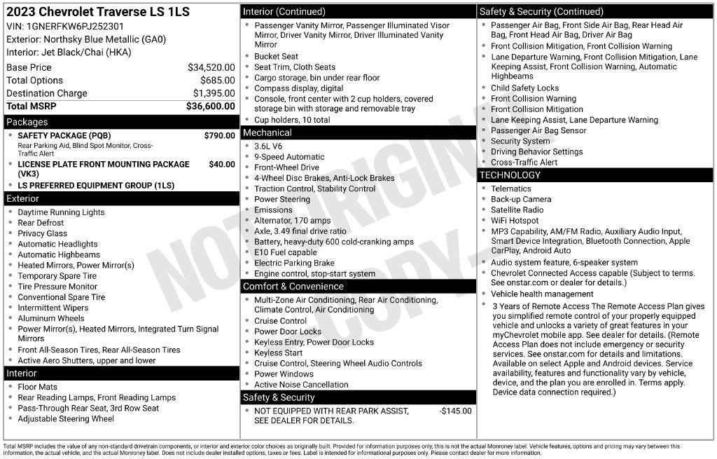 2023 Chevrolet Traverse LS