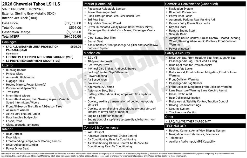 2026 Chevrolet Tahoe LS