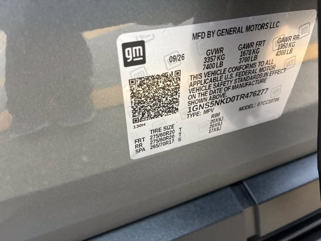 2026 Chevrolet Tahoe LT