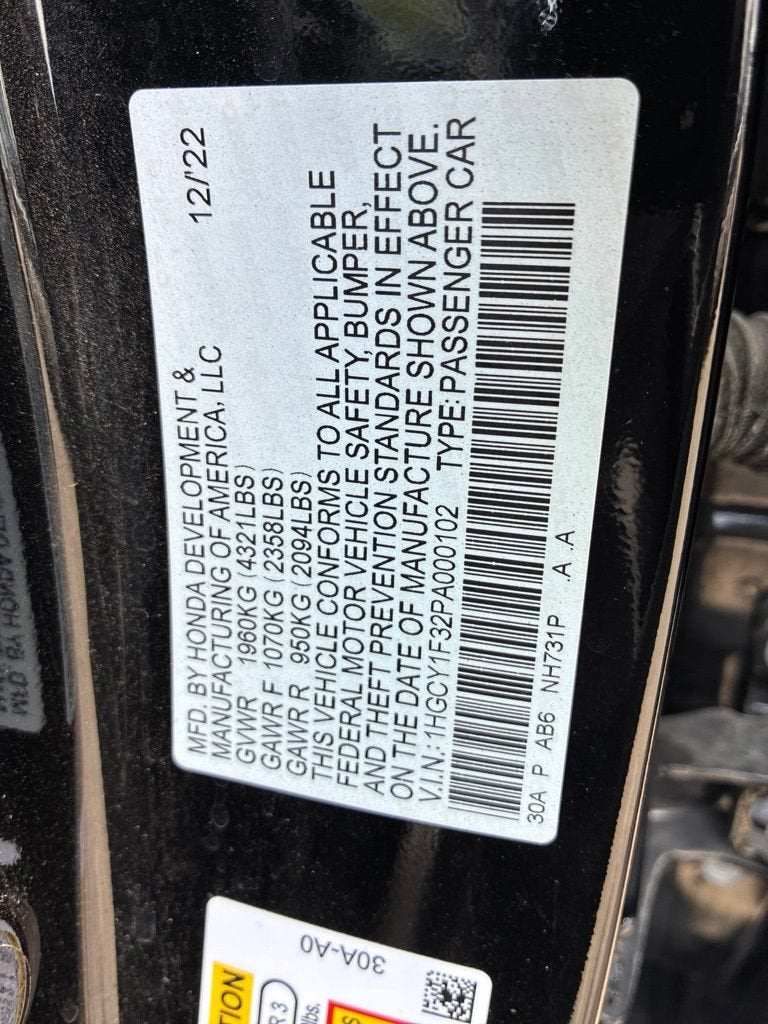 2023 Honda Accord Sedan EX