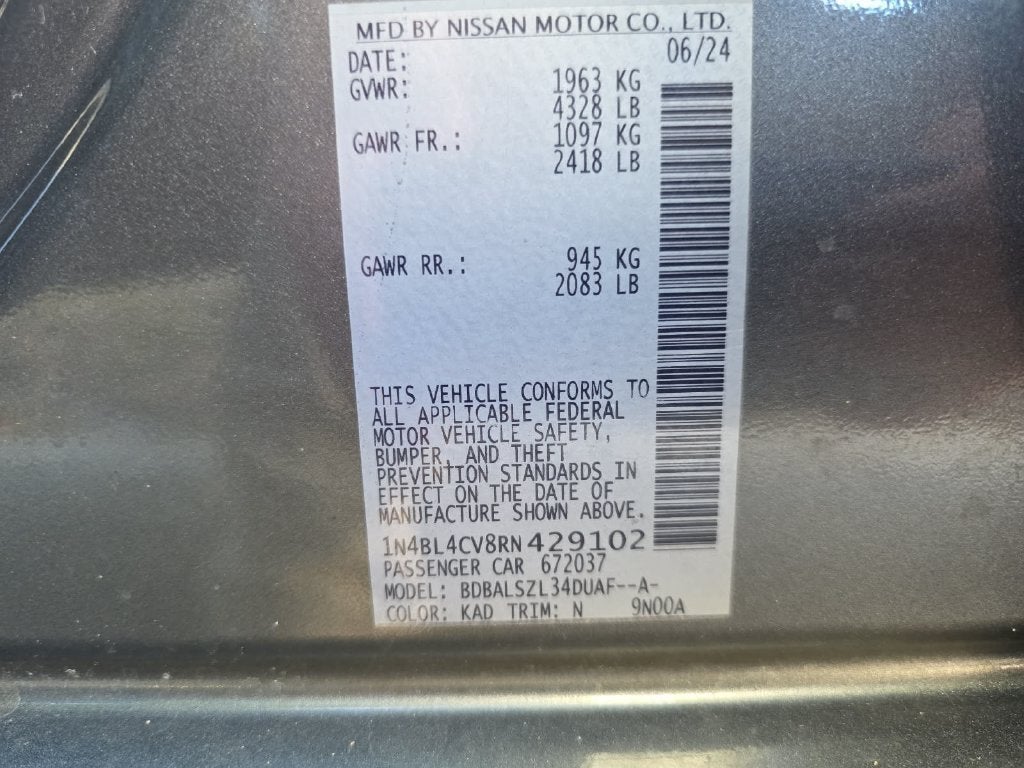 2024 Nissan Altima 2.5 SR