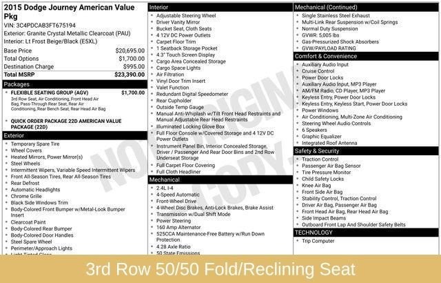 2015 Dodge Journey American Value Pkg