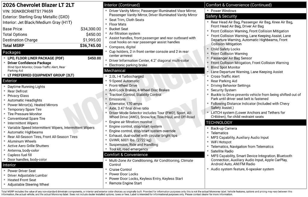 2026 Chevrolet Blazer 2LT