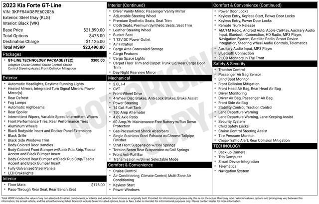 2023 Kia Forte GT-Line