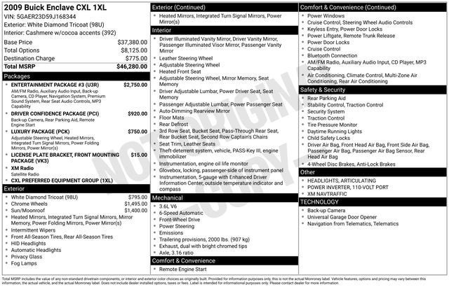 2009 Buick Enclave CXL