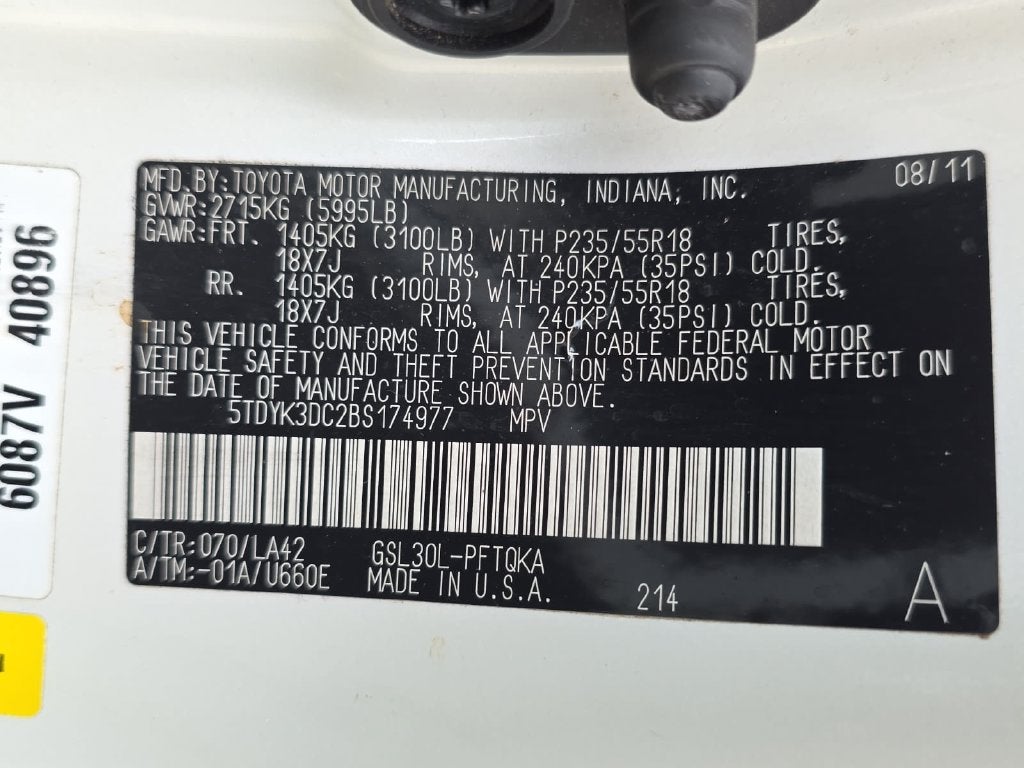 2011 Toyota Sienna XLE AAS