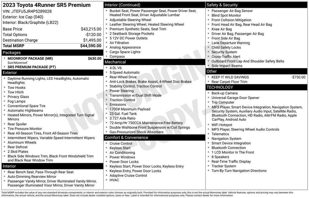 2023 Toyota 4Runner SR5 Premium