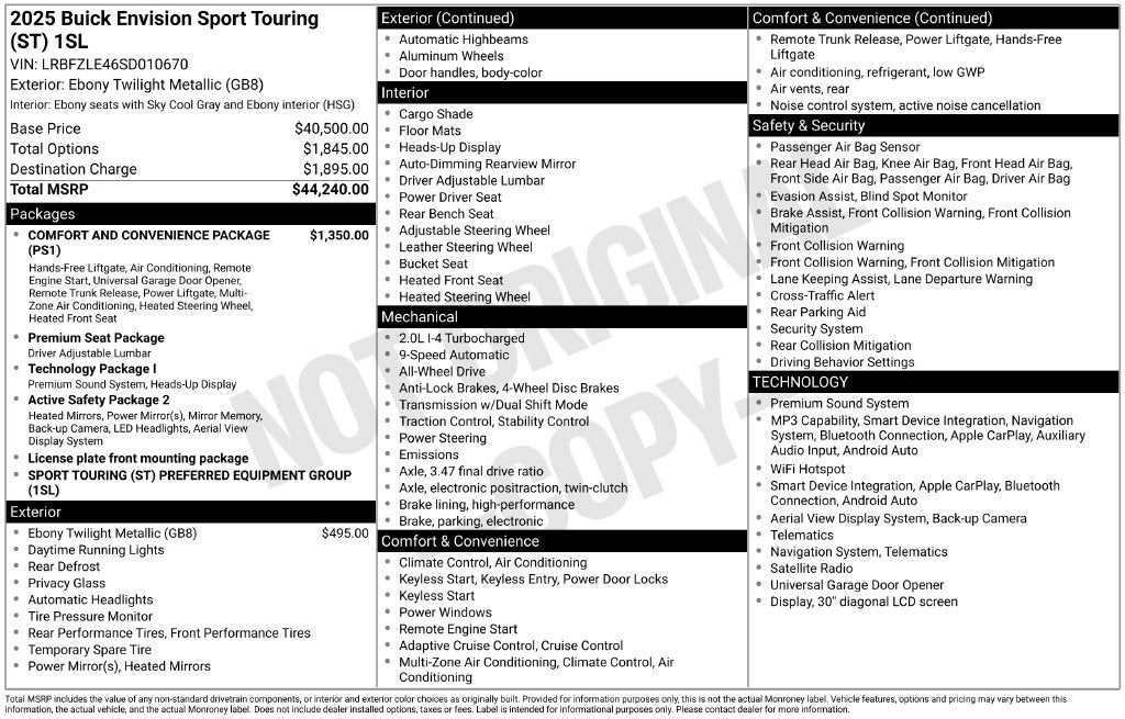 2025 Buick Envision Sport Touring