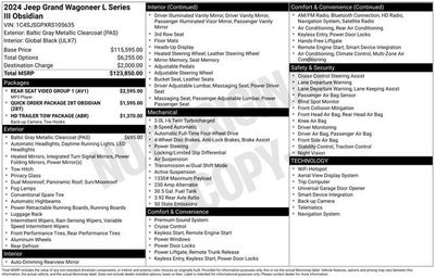 2024 Jeep Grand Wagoneer L Series III Obsidian