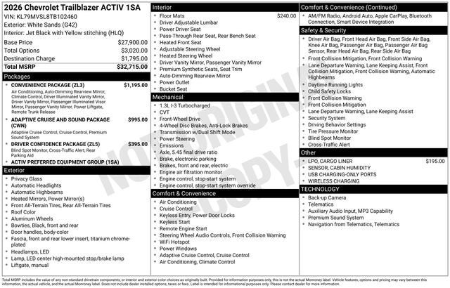 2026 Chevrolet Trailblazer ACTIV