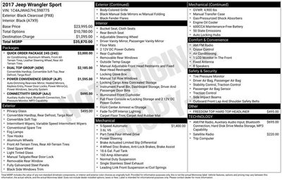 2017 Jeep Wrangler Sport