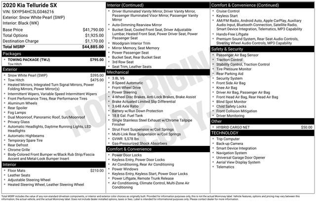2020 Kia Telluride SX