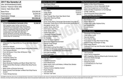 2017 Kia Sorento LX