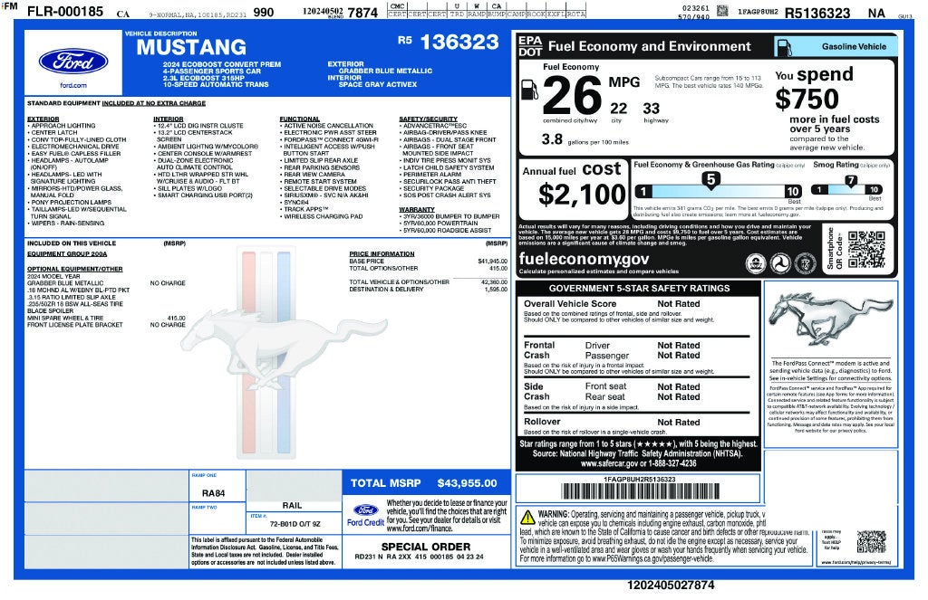 2024 Ford Mustang EcoBoost Premium