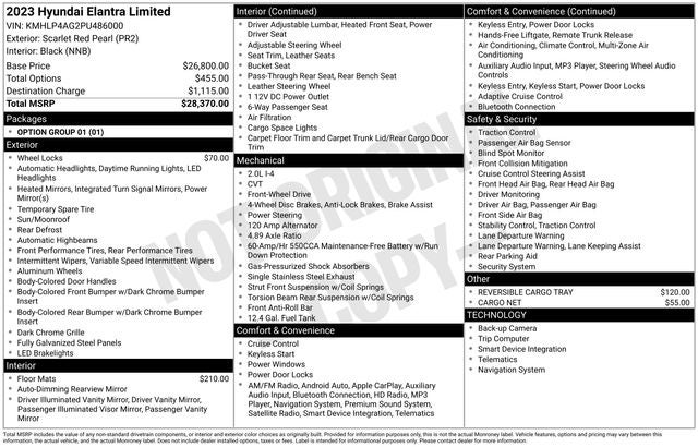 2023 Hyundai Elantra Limited