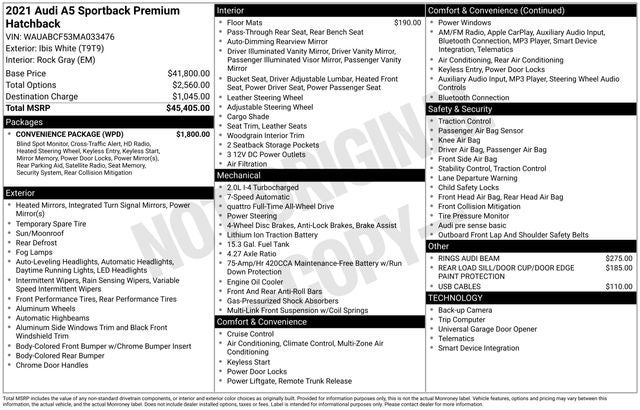 2021 Audi A5 quattro