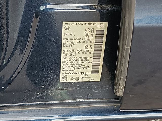 2021 Nissan Frontier SV