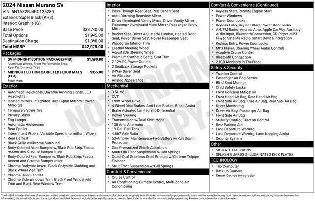 2024 Nissan Murano SV