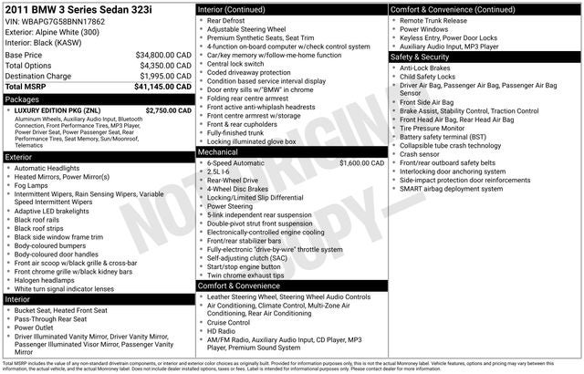 2011 BMW 3 Series Base