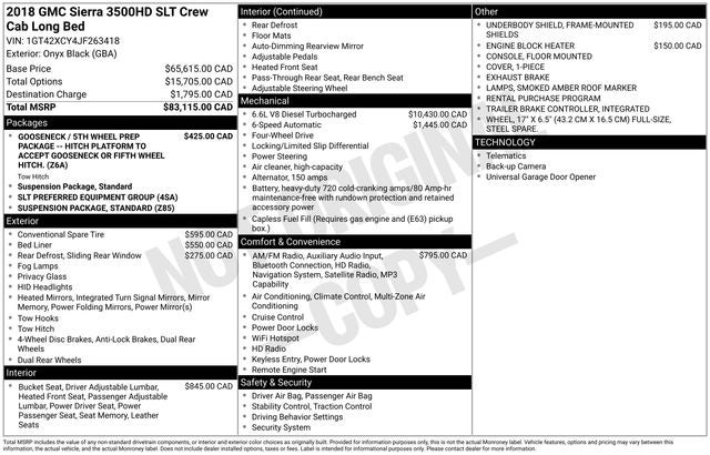 2018 GMC Sierra 3500HD SLT