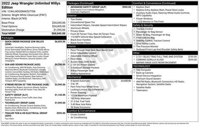 2022 Jeep Wrangler Unlimited Willys