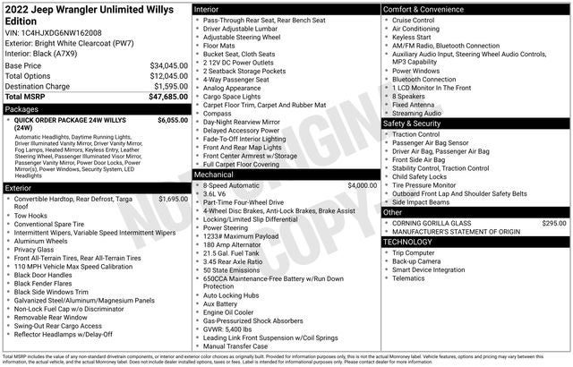 2022 Jeep Wrangler Unlimited Willys 4x4