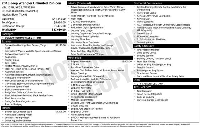 2018 Jeep Wrangler Unlimited Rubicon