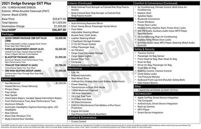 2021 Dodge Durango SXT Plus RWD
