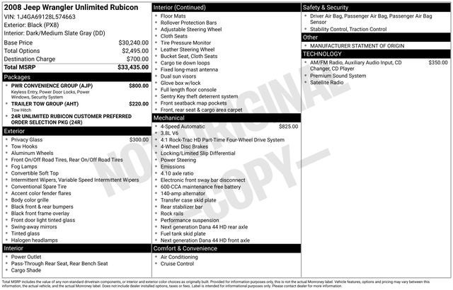 2008 Jeep Wrangler Unlimited Rubicon