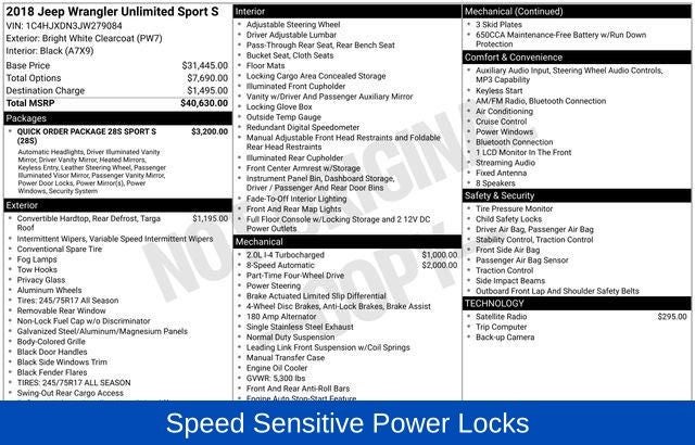 2018 Jeep Wrangler Unlimited Sport S