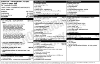 2019 RAM 1500 Big Horn/Lone Star