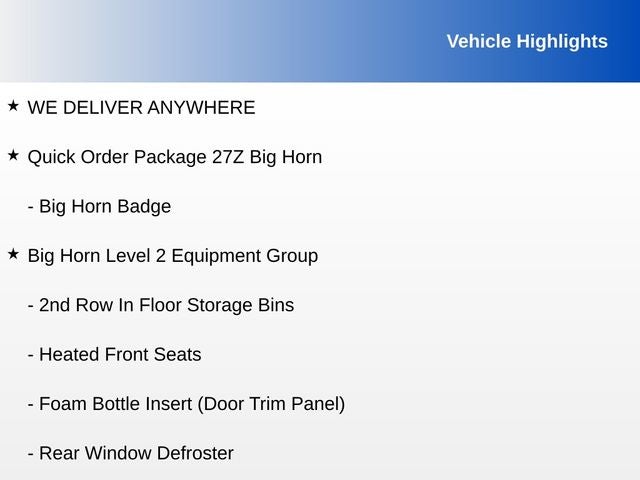 2021 RAM 1500 Big Horn/Lone Star