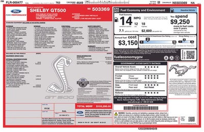 2022 Ford Mustang Shelby GT500 CF Track Pack