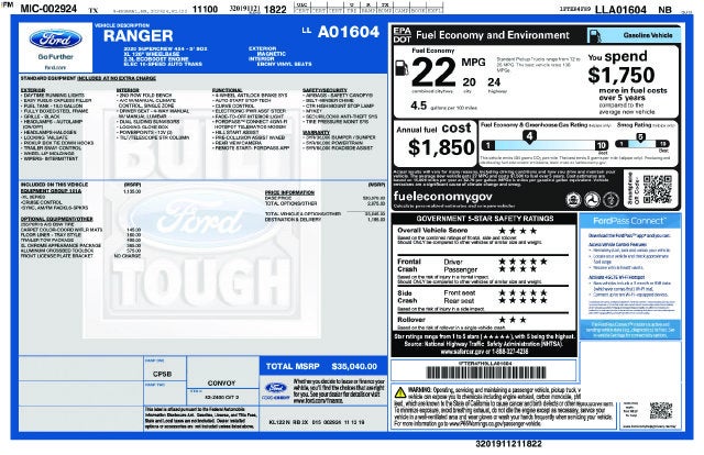 2020 Ford Ranger XL