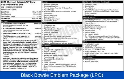 2021 Chevrolet Colorado Work Truck