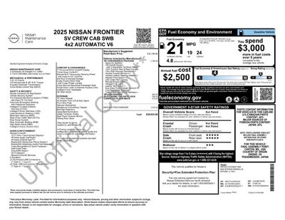 2025 Nissan Frontier SV