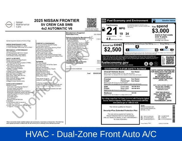 2025 Nissan Frontier SV
