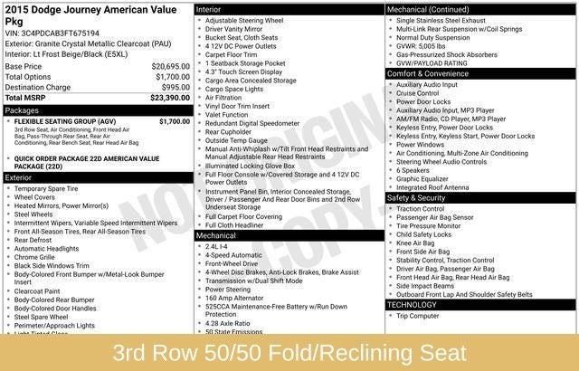 2015 Dodge Journey AVP