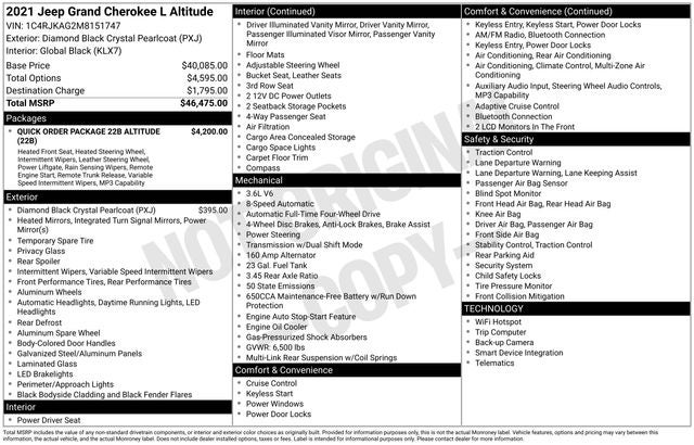 2021 Jeep Grand Cherokee L Altitude