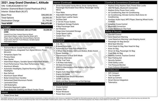 2021 Jeep Grand Cherokee L Altitude