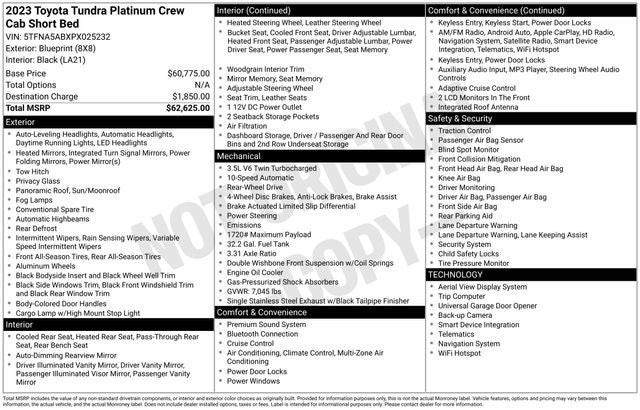 2023 Toyota Tundra Platinum