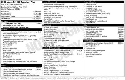 2023 Lexus RX 350 Premium
