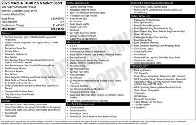 2025 Mazda Mazda CX-30 2.5 S Select Sport