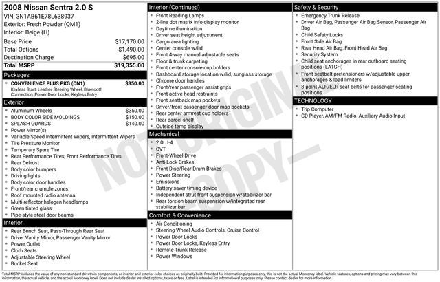 2008 Nissan Sentra 2.0 S